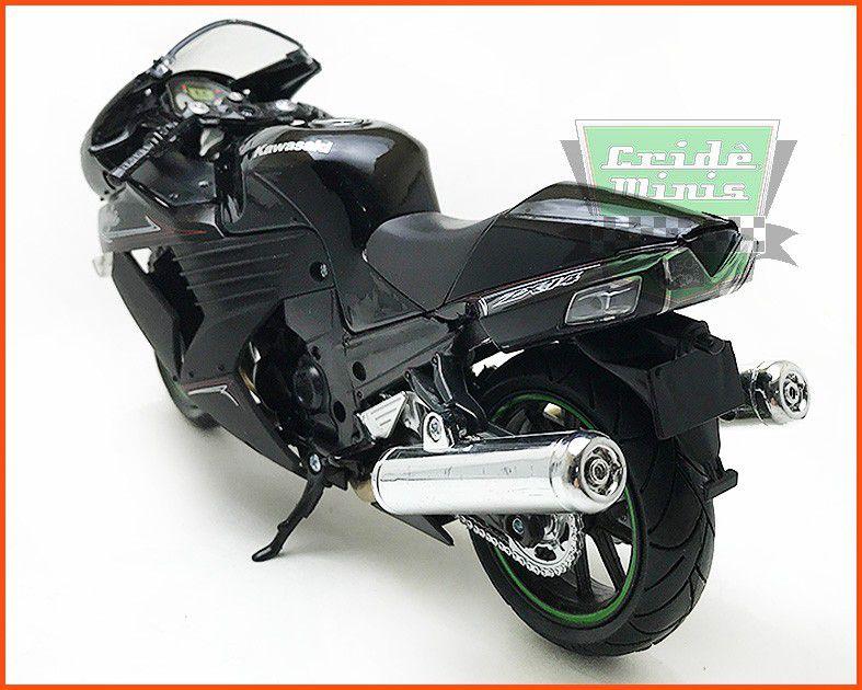 Moto Kawasaki Ninja ZX14 - escala 1/12 - Newray - Miniaturas de